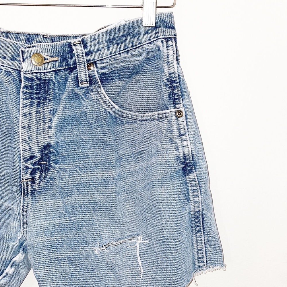 VINTAGE WRANGLER Denim Cutoff Shorts Hi-Rise - Picture 2 of 6